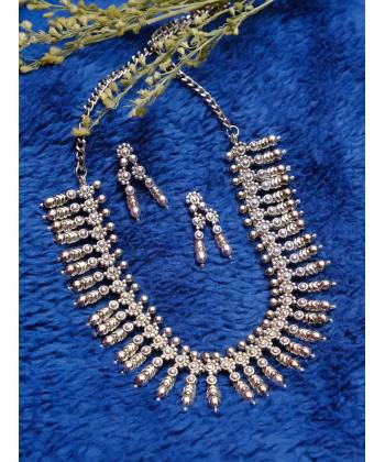 Embellished  Necklace With Earrings Set