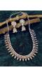 Oxidized Silver-Plated Kolhapuri Jewllery Set With Jhumki Earrings CFS0341