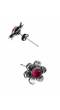 German Silver Oxidised Antique Boho Studded Pink Stone Designer Choker Necklace Set With Earrings CFS0350 