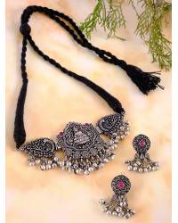 Buy Online Crunchy Fashion Earring Jewelry Luxuria Sparkling Black Sapphire Stone Long Drop-Earrings Jewellery CFE1462
