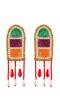 Boho Multicoloured Beaded Handmade Choker Stylish Necklace and Earrings Jewelry Set 