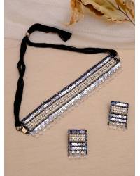 Buy Online Royal Bling Earring Jewelry Oxidised Gold-Plated Black Stone Jhumka Earrings  Jewellery RAE1576