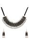 Oxidised  German Silver Trendy Choker Necklace & Earrings Set CFS0371