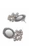 Oxidised Silver Plated Mirror  Work Jewellery Set  CFS0374