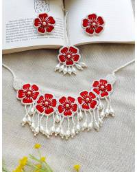 Buy Online Crunchy Fashion Earring Jewelry Pink Beaded Tassel Earrings Jewellery CFE1277