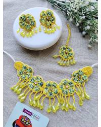 Buy Online Crunchy Fashion Earring Jewelry Handmade Green Drop Earrings  Handmade Beaded Jewellery CFE1317