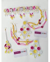 Buy Online Crunchy Fashion Earring Jewelry Handmade White Pearl Necklace for Women, Girls Handmade Beaded Jewellery CFN0957
