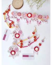 Buy Online Crunchy Fashion Earring Jewelry Multicolor Handmade Beaded Multilayer Necklace for Ethnic Glam Necklaces & Chains CFN0996