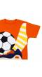 Wonder Kids Orange Graphic Printed Pure Cotton T-shirt for Boys