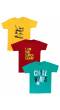 Wonder Kids Printed Multi-Set  Pure Cotton T-shirt for Boys- Pack of 3