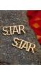 Gold-Plated Custom Word Star Hair Pins Clip Letter Hairpins hair accessories CFH0122