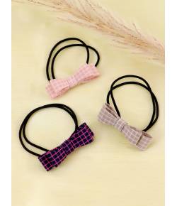 Thread  Multicolor Crochet Set Of 3 Hair Ruffle CFH0134