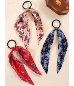 Floral Printed Multi color Ruffle Scrunchies CFH0137
