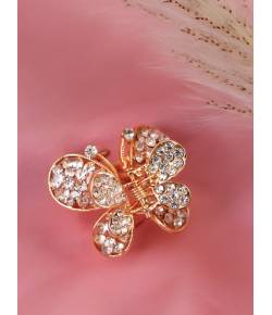Designer Butterfly  Stone Gold-plated Metal Hair Clutchs CFH0140