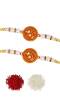 Crunchy Fashion Traditional Wood Om Rakhi Set Of Pack 2 CFRKH0007