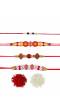 Crunchy Fashion Multicolor Elegant Designer  Rakhi Set- Pack of 4