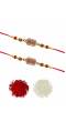 Crunchy Fashions Veera Metal Rakhi Set- Pack of 2