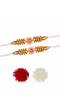 Crunchy Fashions Peacock Metal Rakhi Set- Pack of 2