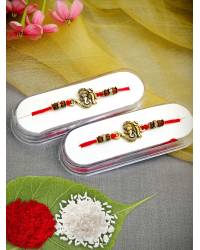 Buy Online Earring, Jewelry , Bags - Amroha Craft Decorated Raskhi Set With Roli & Chawal Pack of 2 CFRKH0070 Gifts CFRKH0070 Crunchy Fashion 
