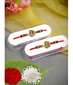 Crunchy Fashion Fancy Ganpati Rakhi Set Pack Of 2 CFRKH0042