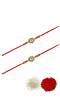 Crunchy Fashion Gold plated Om Fancy Rakhi Set Pack of 2 CFRKH0043