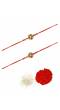 Crunchy Fashion Gold plated Om Fancy Rakhi Set Pack of 2 CFRKH0045