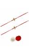 Crunchy Fashion Shri Krishna Raksha Sutra Fancy Rakhi Set Pack of 2 with Roli Chawal Tilak  CFRKH0046