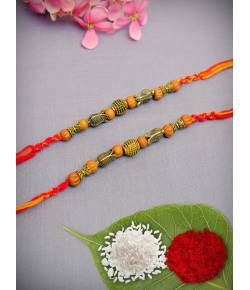 Crunchy Fashions Fancy Rakhi Set- Pack of 2  CFRKH0053