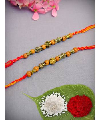 Crunchy Fashions Fancy Rakhi Set- Pack of 2  CFRKH0053