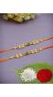 Crunchy Fashions Fancy Stone Rakhi with Roli Chawal Tilak Set- Pack of 2 CFRKH0054