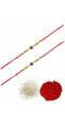 Crunchy Fashions Fancy Rakhi with Roli Chawal Tilak Set- Pack of 2 CFRKH0055