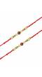 Crunchy Fashions Fancy Rakhi with Roli Chawal Tilak Set- Pack of 2 CFRKH0055