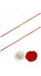 Crunchy Fashion Fancy Rakhi Set pack of 2 With Roli Chawal Tilak CFRKH0056