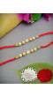 Crunchy Fashion Fancy Rakhi Set pack of 2 With Roli Chawal Tilak CFRKH0056