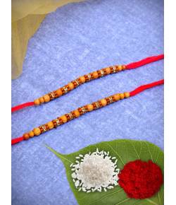 Crunchy Fashions Fancy Rakhi Set- Pack of 2 CFRKH0058