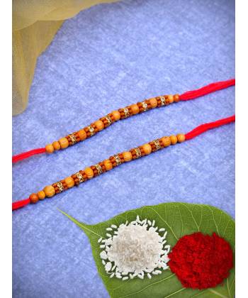 Crunchy Fashions Fancy Rakhi Set- Pack of 2 CFRKH0058