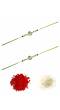 Crunchy Fashions Peacock Feather Design Rakhi Set- Pack of 2 CFRKH0063