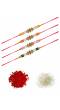 Crunchy Fashions Fancy Crafted Rakhi Set- Pack of 4 CFRKH0064