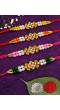 Crunchy Fashions Fancy Crafted Rakhi Set- Pack of 4 CFRKH0064