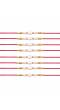 Crunchy Fashions Designer Moti Rakhi Set With Roli Chawal Tilak - Pack of 8 CFRKH0065