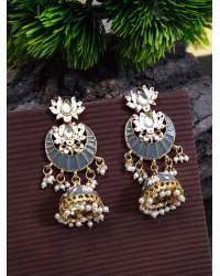 Buy Online Crunchy Fashion Earring Jewelry Crunchy Fashion Metallic Silver Tonned Elegant Everstylish Drop & Dangler Earring CFE1812 Earrings CFE1812
