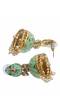 Traditional Gold Plated Sky Blue Jhumka Earrings RAE0604