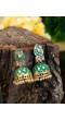 Gold -Green Traditional Jhumka Earrings RAE0605