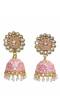 Light Pink Floral Jhumka Earrings RAE0606