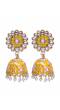 Gold Plated  Yellow Jhumka Earrings RAE0607