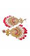 Traditional Gold Red Party Wear Earrings RAE0610