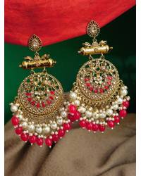 Buy Online Crunchy Fashion Earring Jewelry Pink Crystal Embellished Drop Earrings  Jewellery CFE1092