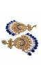 Traditional Party Wear Gold Blue Dangler Earrings RAE0612