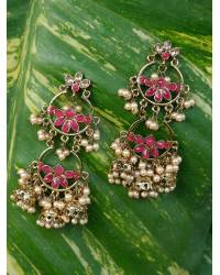Buy Online Crunchy Fashion Earring Jewelry Pink Crystal Embellished Drop Earrings  Jewellery CFE1092