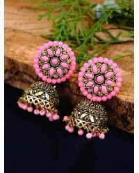 Buy Online Crunchy Fashion Earring Jewelry Traditional Gold Plated White Kundan Jhumka Jhumki Earrings  Jewellery RAE0473